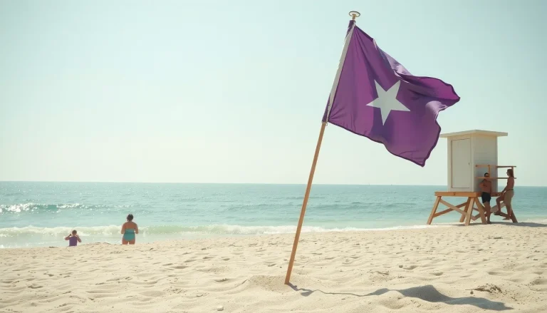 Drapeau violet plage signification : ce que ce signal indique vraiment